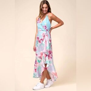 Adelyn Rae  high low floral woman’s dress size Large NWT